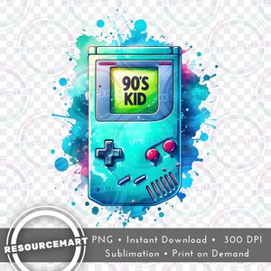 90's Nostalgia PNG Graphic File, Print on Demand, 90s game t-shirt tee design, tote bag sublimation, waterslide mug, libbey glass can