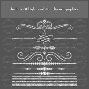 Diamond Dividers Clipart Transparent PNG luxe luxury glam bling clip art separator border invitation marketing website social media graphics image 2