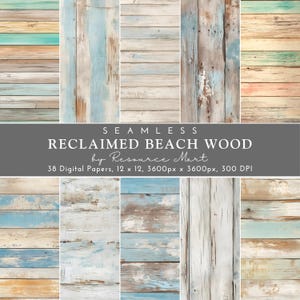 Carta digitale effetto legno di spiaggia, sfondo con texture di assi di legno rustico e shabby chic costiero, ideale per scrapbooking, junk journal e stampa su richiesta.