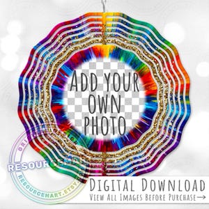 Diseño de sublimación de molino de viento personalizable DIY, descarga digital, decoración colorida de verano para jardín al aire libre de 10 pulgadas, idea de regalo de sublimación