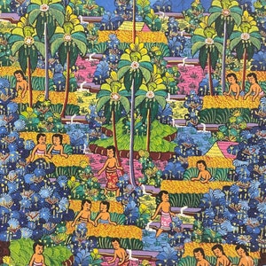 Balinese Life Original Oil Painting, Bali Indonesia Style Painting, Original Artwork, Wall Decor