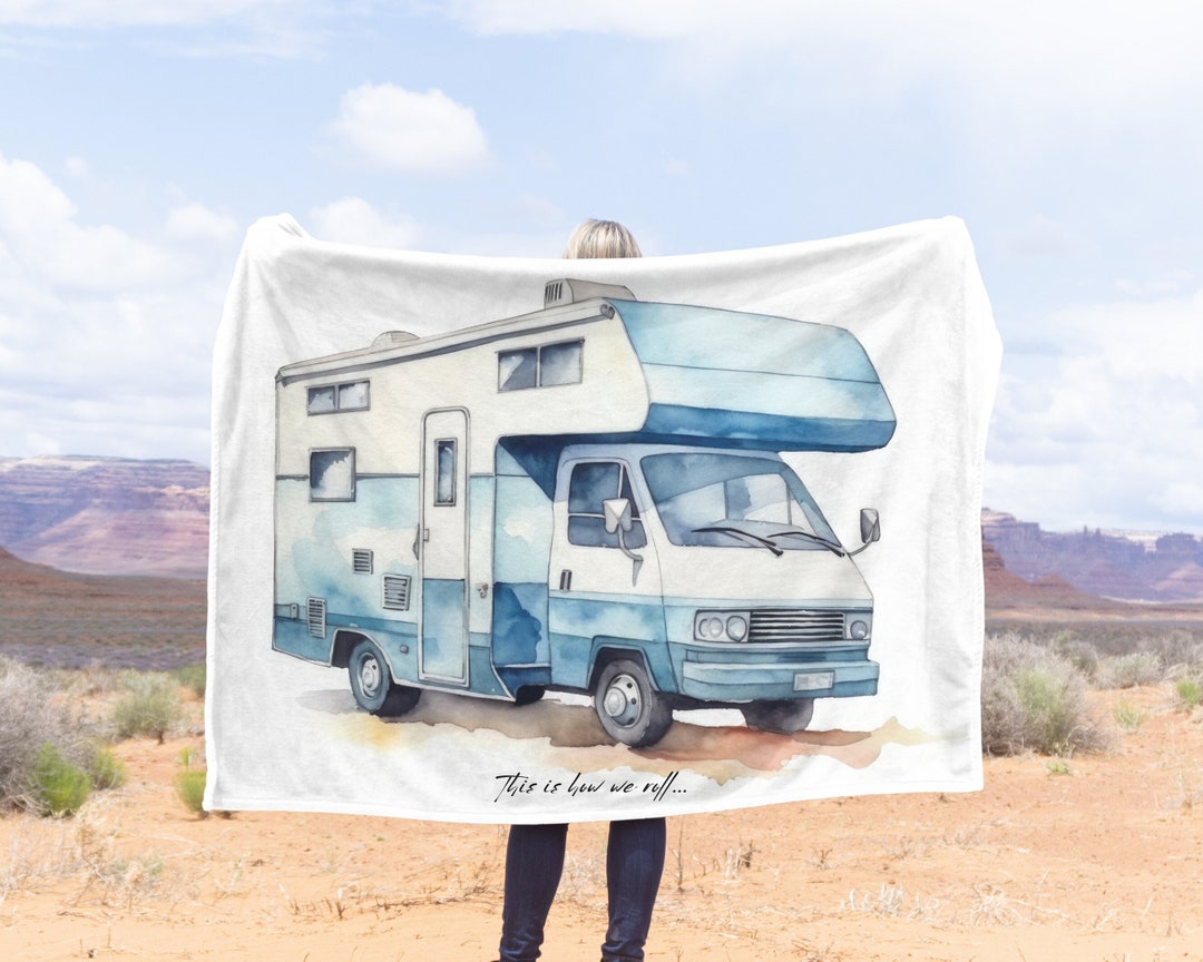 Personalized Rv Blanket Custom Camper Gift Customized Camping