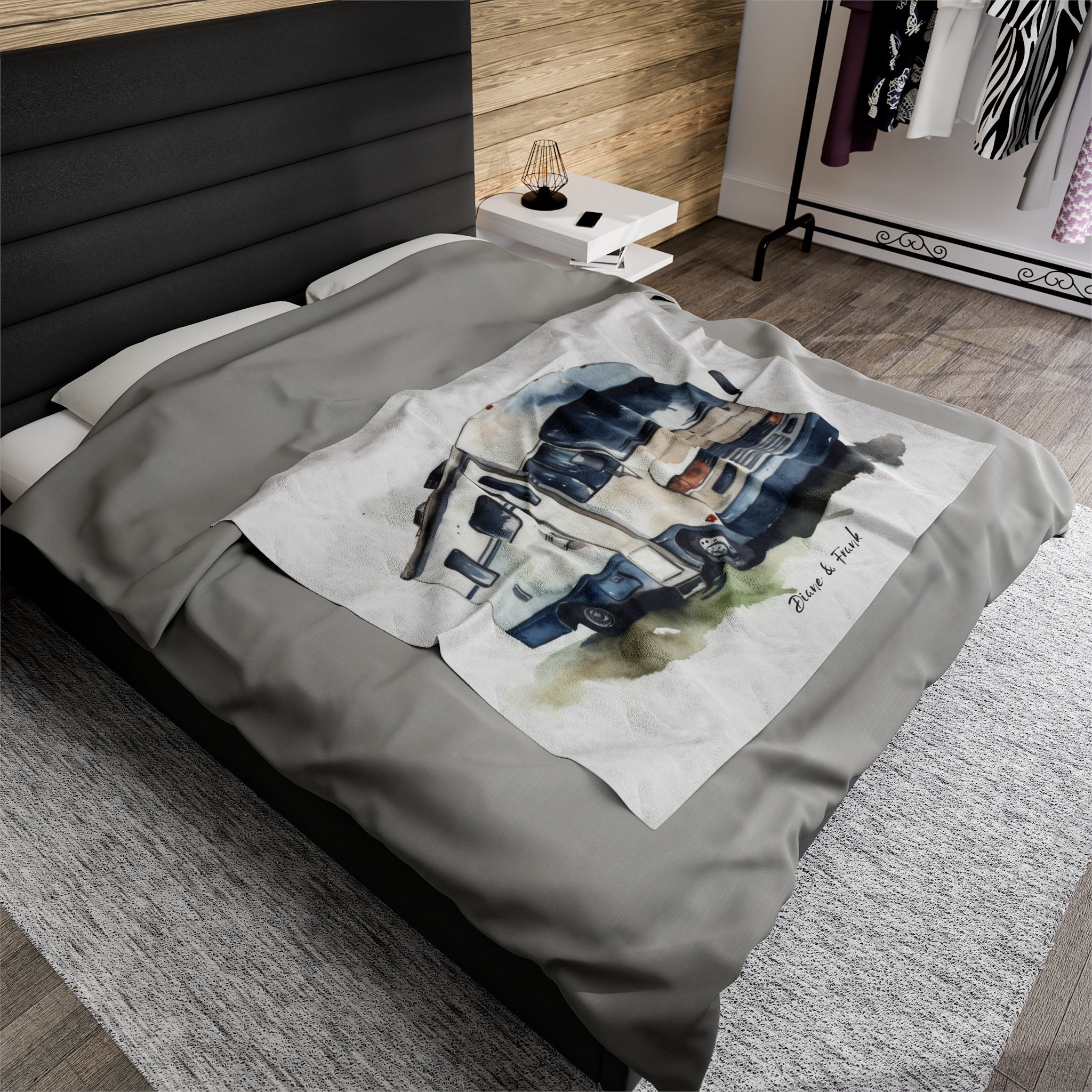 Personalized Rv Blanket Custom Camper Gift Customized Camping