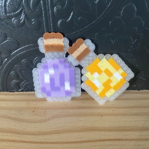 Mincraft potion keychains perler