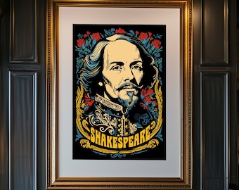William Shakespeare Illustration Print