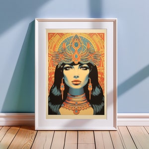 【即納&大特価】 - エジプトの女王クレオパトラ エジプト美術 キャンバスに - 絵画