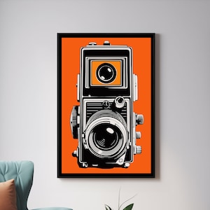 Vintage Camera Wall Art Poster
