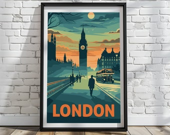 London Travel Poster, Illustration