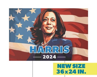 Kamala Harris for President 2024 Yard Sign - Show Your Support! (36x24) XL Large size