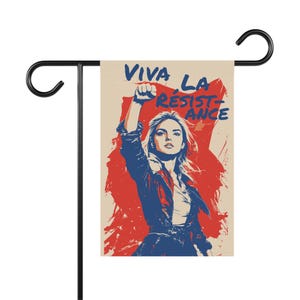 Viva La Resistance Empowering Garden Banner, Resistance Flag, Anti Trump Yard Flag, Inspirational Home Decor, Gift for Progressives
