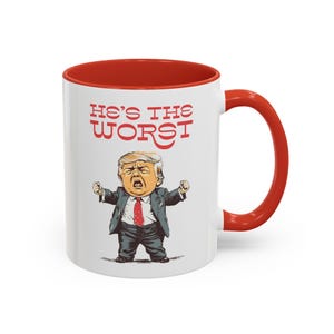 Anti Trump Kaffeebecher (11, 15 Unzen), Trump als Kleinkind wirft einen Wutanfall, Politische Tasse, Anti Trump Tasse, Lustige Tasse