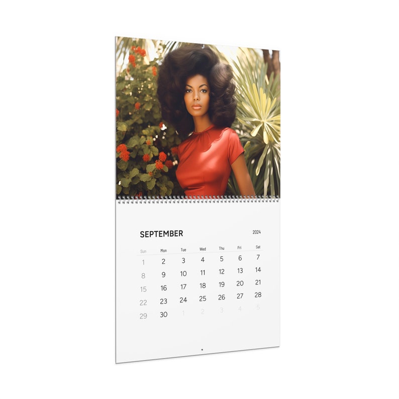 Vintage Fashion, Wall Calendar 2024 Etsy