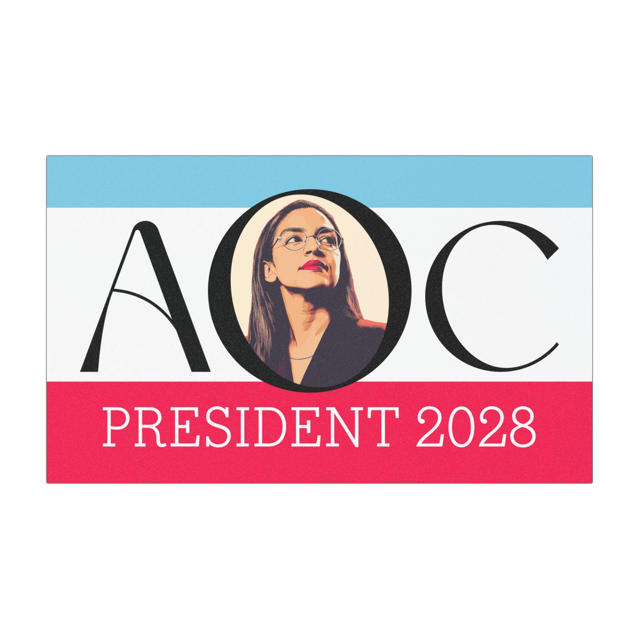 AOC President 2028 Car Magnet, Political Magnet, Alexandria Ocasio