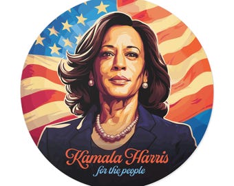 Kamala Harris For The People - President 2024 - Round Vinyl Bumper Stickers