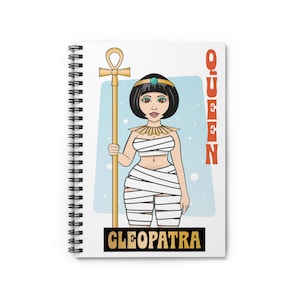 Cleopatra Queen - Spiral Notebook - Ruled Line 6&quot; x 8&quot;