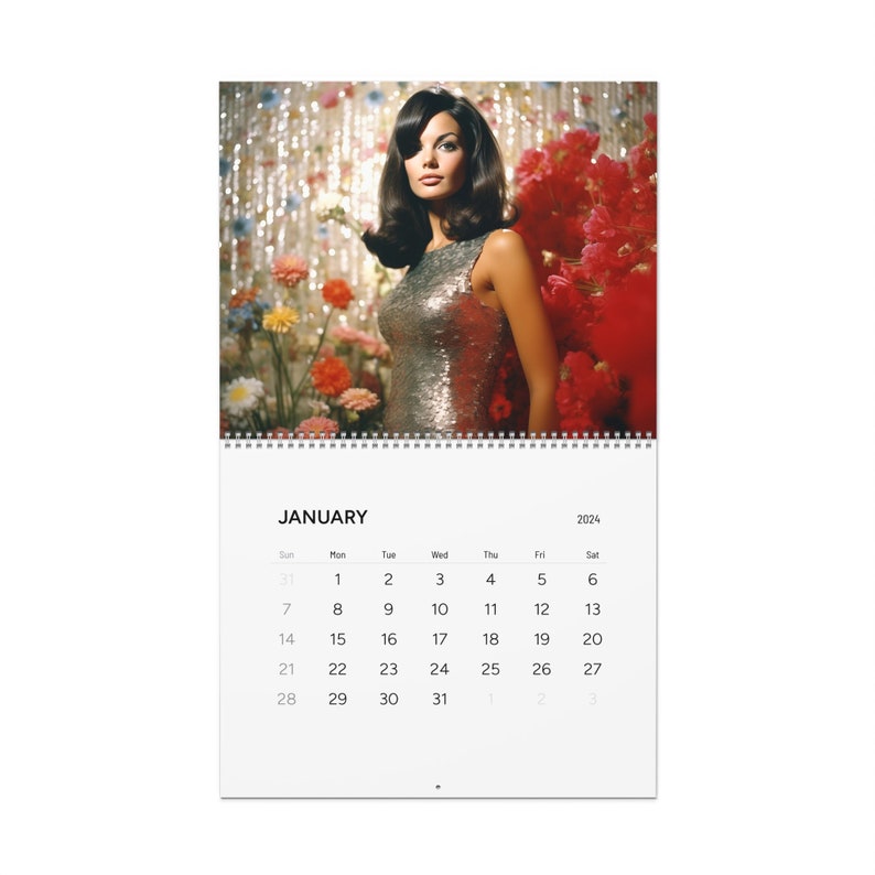 Vintage Fashion, Wall Calendar 2024 Etsy