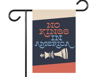 Keine Könige in Amerika Bannerfahne - Anti-Trumpf-Gartenbanner, Politische Erklärung, Republikanische Oligarchie, Anti-MAGA, Demonstrationsfahne, Wiederstandsfahne