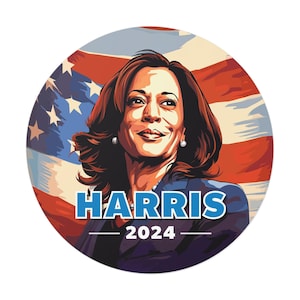 Kamala Harris For President 2024 - ronde vinylbumperstickers