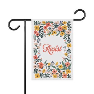Floral Resist Garden Banner - Anti-Trump Flag, Pro Women&#39;s Rights Yard Flag , Feminist Banner