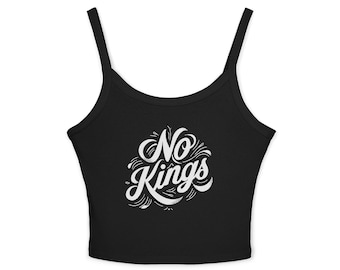No Kings Script Women's tank top, Anti Trump top, Resist Trump, Protect Democracy - Feminist Political Statement Shirt, Activist Protest