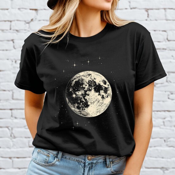 Moon and Stars Unisex T-shirt, Nature Gifts Men Women
