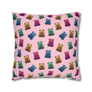 Teddy Bear Pillowcase, Cute Animal Decor, Nursery Pillow, Kids Room Decor, Children&#39;s Gift, Baby Shower Present