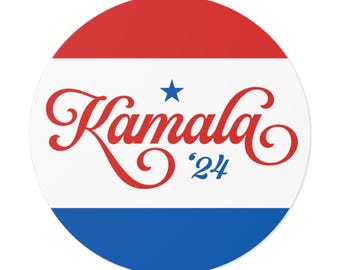 Kamala Harris For President 2024 - Round Vinyl Bumper Stickers