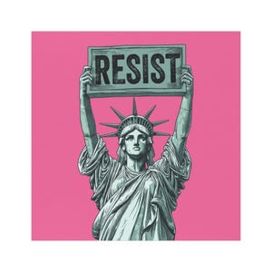 Statue of Liberty holding Resist sign - Car Magnet : Anti-Trump, Pro Women&#39;s Rights, Feminist Magnet