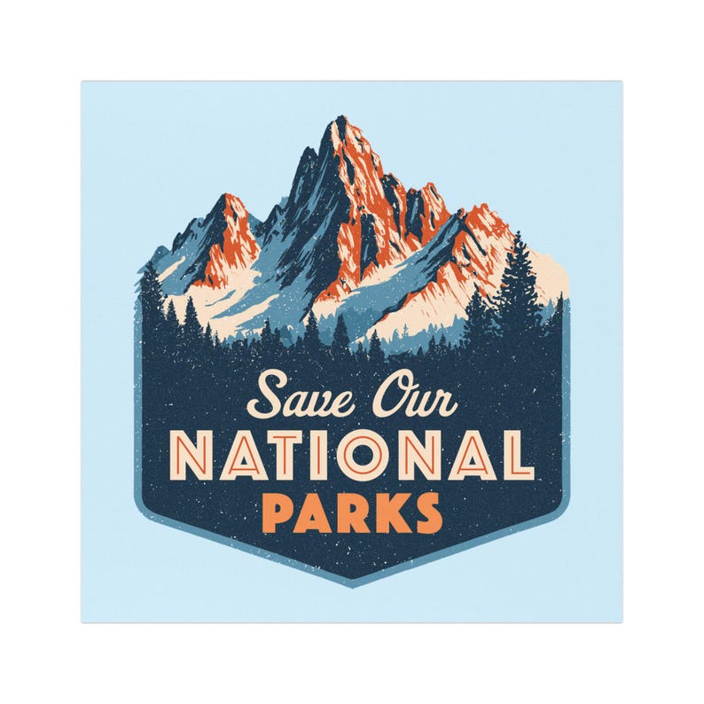 Save Our National Parks Car Magnet, Environmentalist, Nature Lover magnet, Conservation Awareness, Eco-Friendly Gift, Adventure Apparel image 1