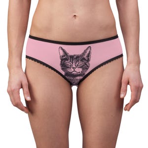 Purr-fectly Playful Cat-Themed Designer Panties - Cute Cat Undies, Adorable Kitten panties, Kawaii underwear