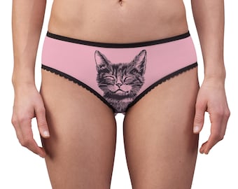 Braguitas de diseño con temática de gato, perfectas y juguetonas: ropa interior de gato adorable, bragas de gatito adorable, ropa interior kawaii