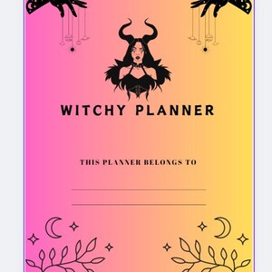 Witchy Planner PDF | 53 Page Digital Manifestation Daily and Monthly Planner