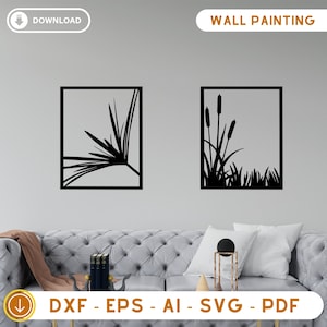 Laser cut wall painting, svg,dxf, eps, ai and pdf files, plasma cut file,wall art dxf, laser cut files