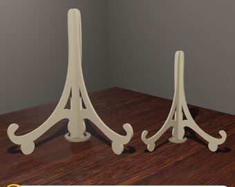 2 Size Easel Stand Laser Cut File, Wooden Stand, Plate Stand, Photo Frame Display, Glowforge Laser Cut Files, SVG File, Laser Cut File