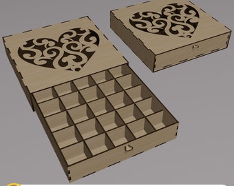 Jewerly Box Laser Cut, Chest Of Drawers Jewelry Box, Wooden Gift box, Laser Cut Wooden Box, Vector Files For Wood Laser Cutting