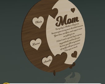 Mother's Day Stand Laser Cut File, Mother's Day Svg File and Laser Cut Mothers Day Glowforge Files, Mom gift svg, Can be hung on the wall
