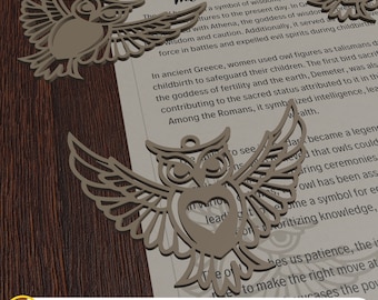 Ornement hibou éducateur sage, motif découpé au laser, ornement enseignant, cadeau enseignant, breloque voiture, cadeau lien enseignant-élève, décorations d'histoire