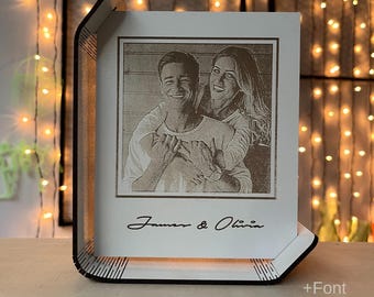 Wooden Curved Frame, Laser Cut File, Photo Frame, DXF Vector Template, SVG Cricut, Digital Download, Gift For Him, Home Decor
