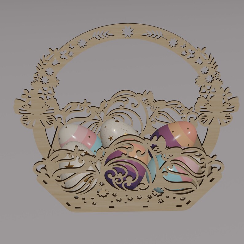 Wooden Easter Basket Laser Cut File, Egg Bowl SVG Files, Easter ...