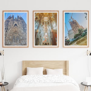 Set of 3 Gaudi Architecture Prints | Sagrada Familia, Barcelona | &#39;Travel With Talia&#39; | Architectural Photography