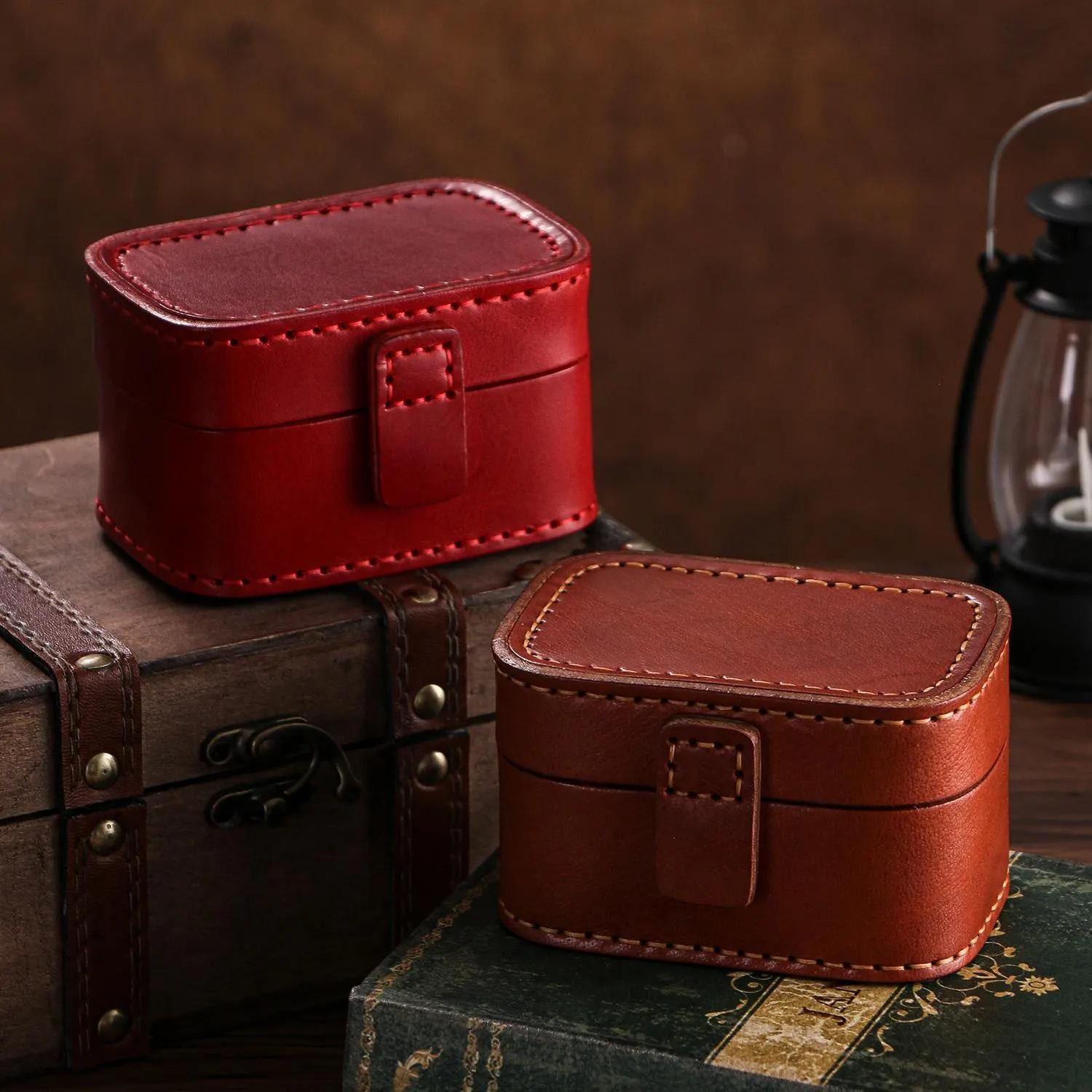 Vintage leather jewelry box - Etsy 日本