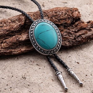 Men&#39;s Bolo Tie, Wedding Bolo Tie, Cowboy Bolo Tie, Bolo Tie for Groomsman, Green Stone Bolo Ties, Women&#39;s Jewelry, Wedding Gift for Him