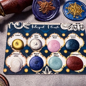 Colori ad acquerello fatti a mano – Dotcard “Royal Flush” (8 colori)