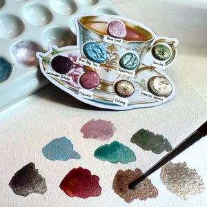 Afternoon Tea – Metallic Dot Card with 8 Shades | Handmade Watercolors