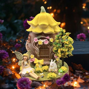 Fairy Garden Diorama Whimsical Woodland Decor Enchanted Home Accent Gift For Her Girls Room Fairy Miniature Tabletop Display Unique Gift