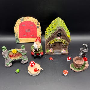 Kit de jardín de hadas en miniatura de 12 piezas, baratijas de hadas para hacer tú mismo, accesorios para terrario, crea tu propia decoración de hadas caprichosa, suministros, envío gratis