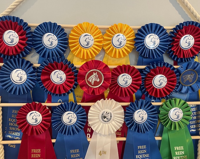 Bull Ribbon Display Horse Ribbon Wall Display - Holds 72 Ribbons - Etsy