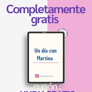 Un día con Martina agenda emocional para días tristes pdf descargable español