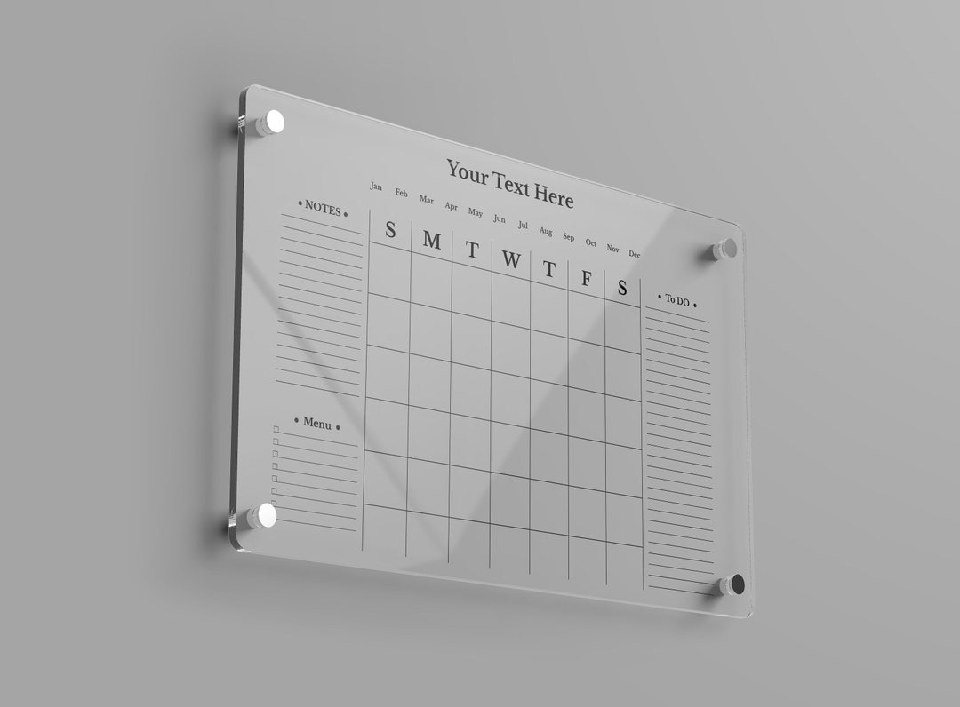 Personalized Acrylic Wall Calendar Etsy