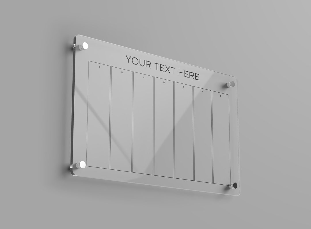 Personalized Acrylic Wall Calendar 18x12 In Etsy